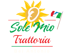 Pizzeria O Sole Mio logo.